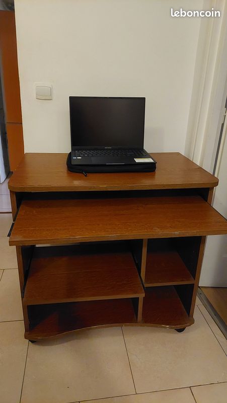 Bureau pour ordinateur avec tiroir pour clavier coullissable (image 1)