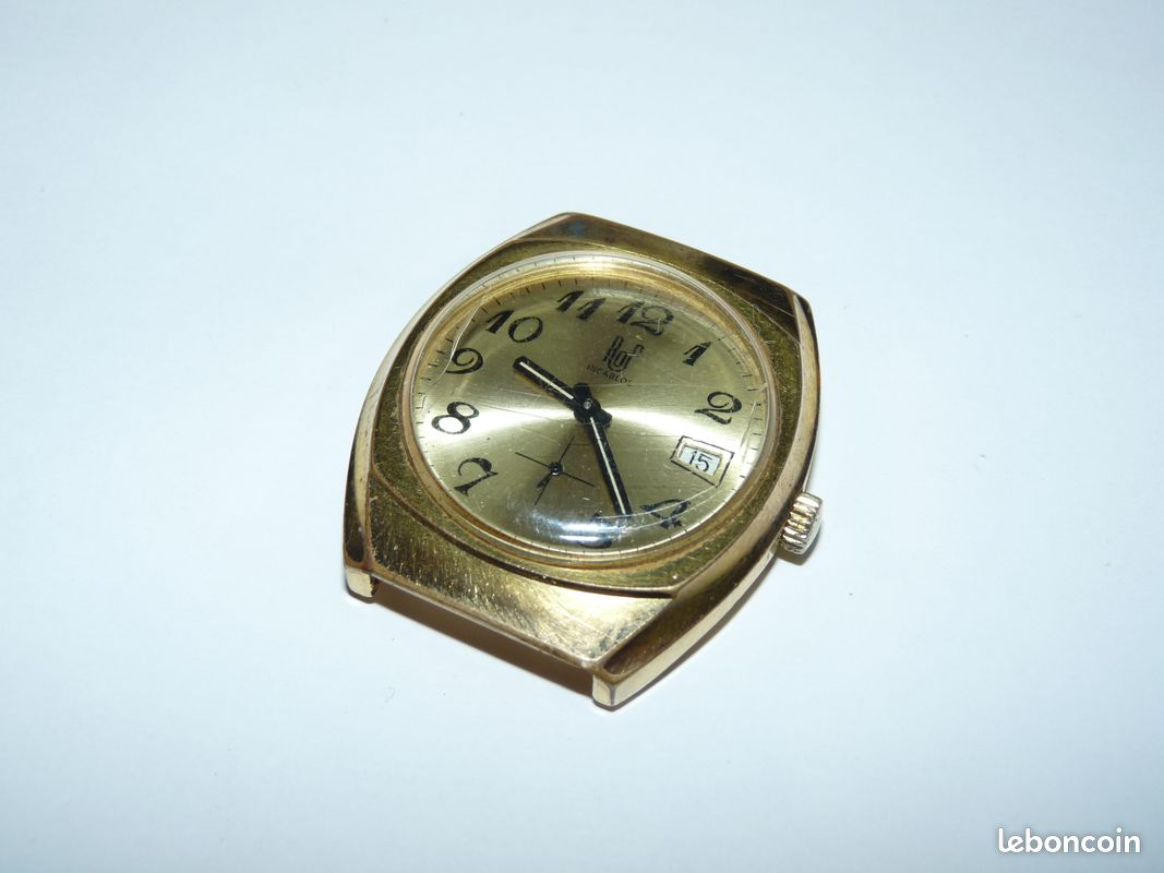 Montre Mécanique Homme Rotary Vintage - Non Testée, état De Collection, Pièce Occasion