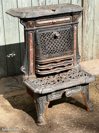 POÊLE BOIS DEVILE fonte céramique ancien sortie en 80 cm EUR 1.000,00
