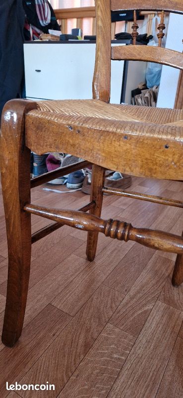 Lot de 2 chaises bois assise paillée (image 5)