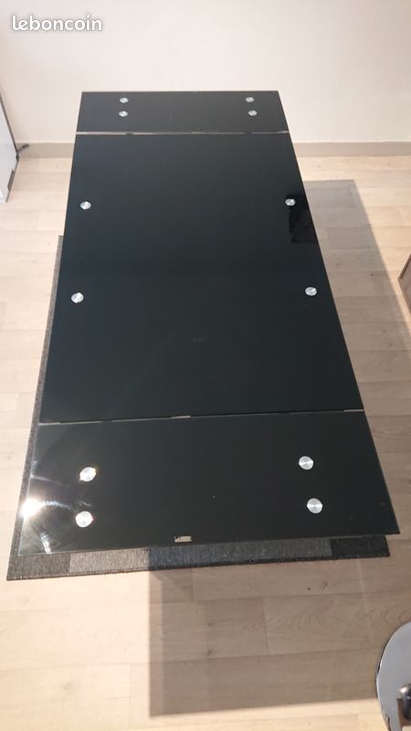 Table de salon verre trempé noir (image 1)