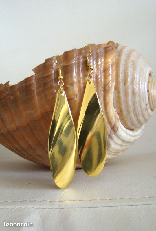 Boucles or neuves dorées création 6 cms (image 6)
