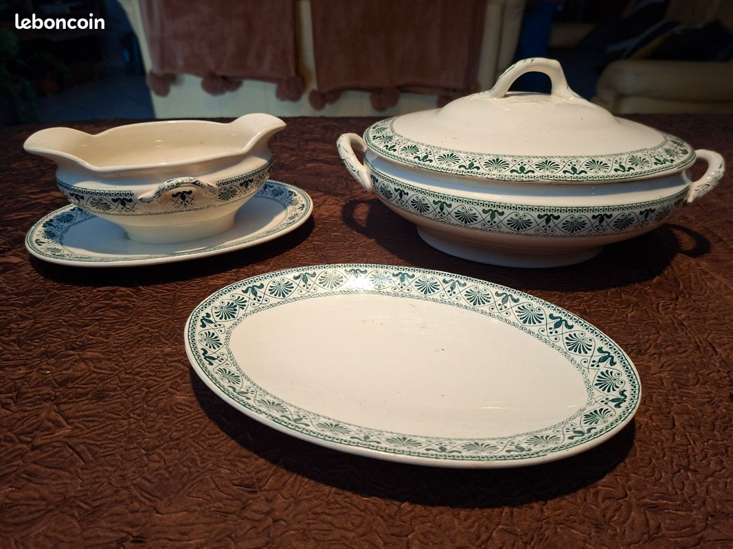 Lot 3 pièces Faïencerie Villeroy & Boch serie Palmette (image 1)