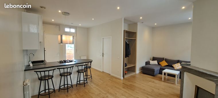Maison meublee T2 avec cour quartier gare mediatheque