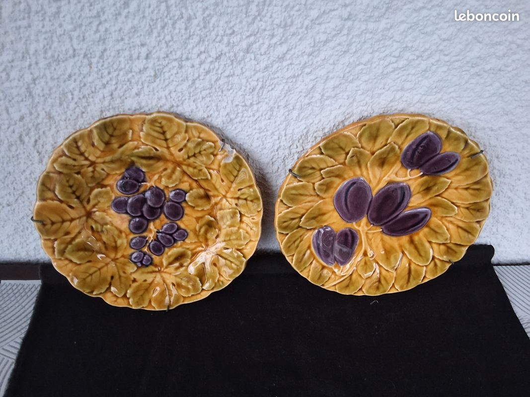 Assiette barbotine lot de 2 - Arts de la table