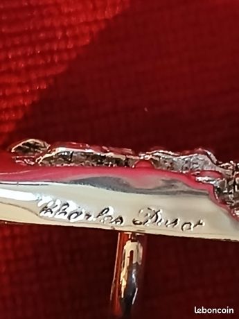 Collier Vintage Signé Charles Duret - Doré, Métal, En Très Bon état à Nettoyer