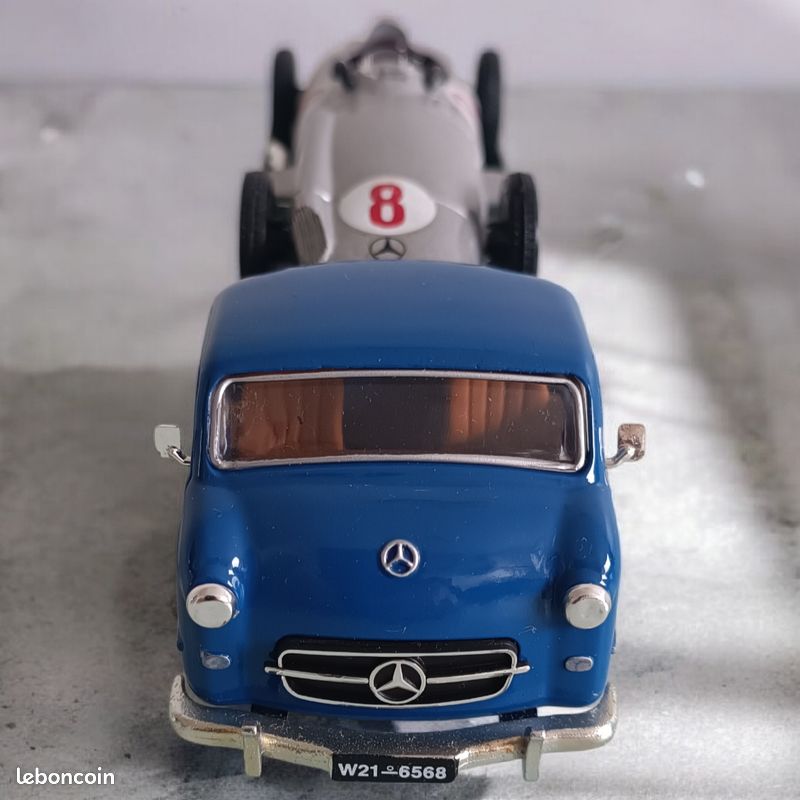 Miniature Camion NZG 1/43 Mercedes-Benz Plateau MB700 Bleu – Occasion (boîte Abîmée)