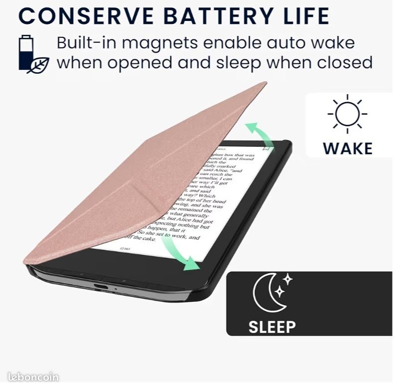 Kwmobile E-reader Hoesje Voor Pocketbook Verse / Verse Pro / Verse Color & Vivlio Light – Met Magneetsluiting, Leuk Hondenprintje In Wit/lichtbruin/grijs