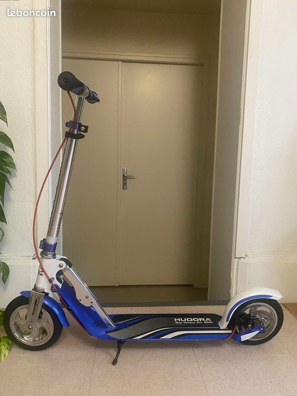 Trottinette Hudora Big Wheel 205 - Roues 8 Pouces - Pliable - Vert-noir - Occasion Bon état