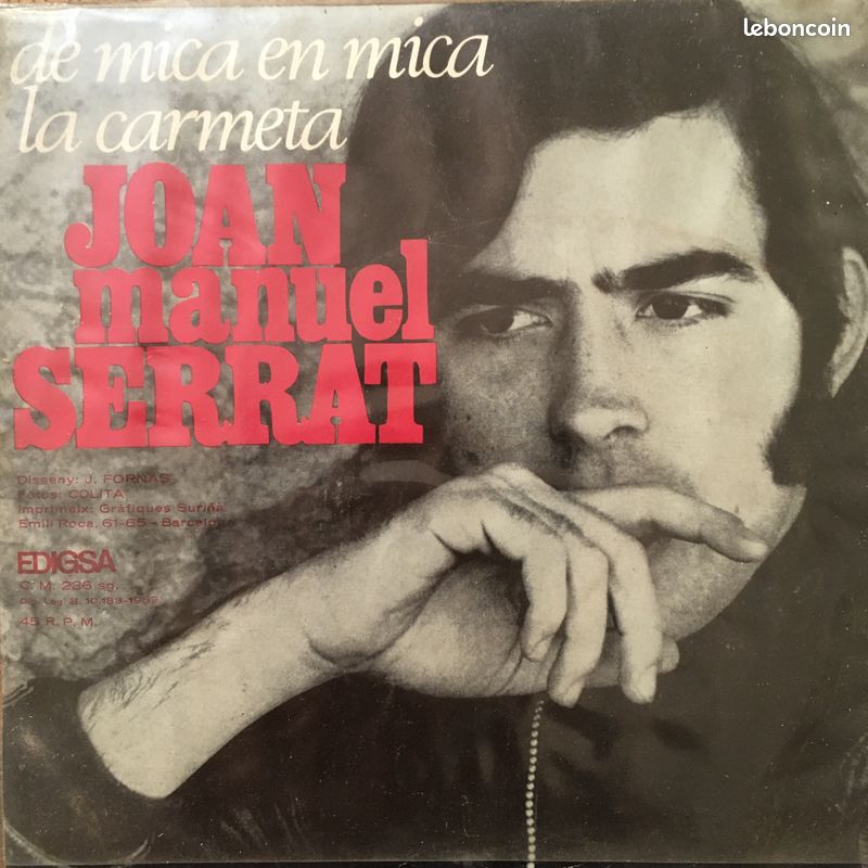 Vinylye- Joan Manuel Serrat - De mica en mica / La Carmeta (image 1)