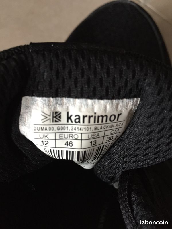 Chaussures De Running Karrimor D30 Pour Homme - Taille 12 UK (46 EU / 12.5 US) - Occasion