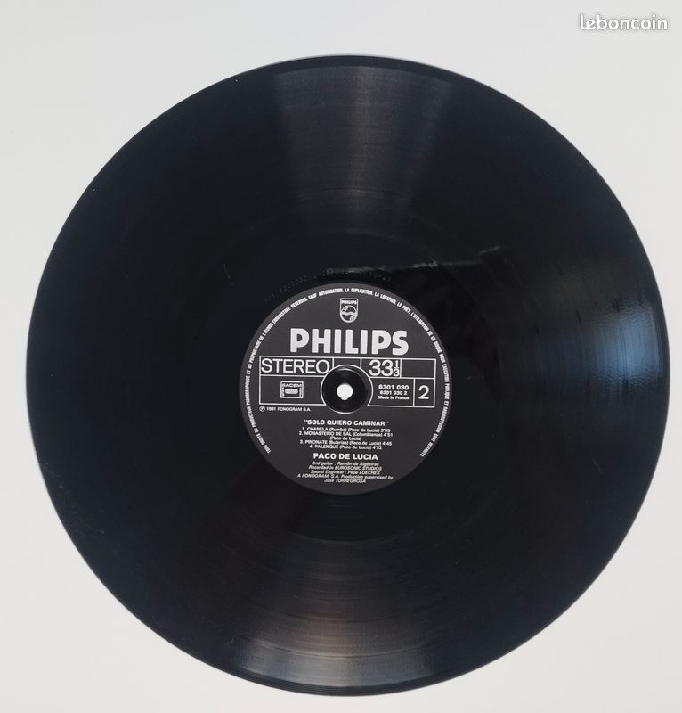 Paco De Lucia disque vinyle 33 tours Solo Quiero Caminar (image 6)