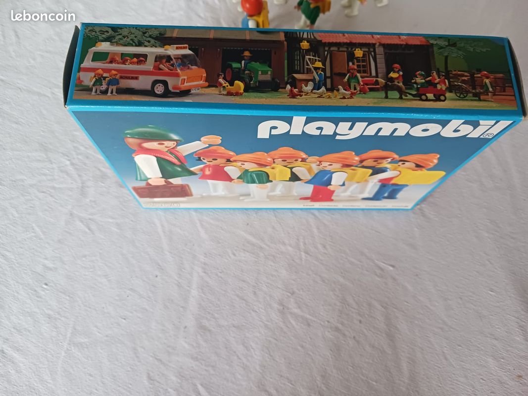 Playmobil École Vintage Avec Cartable Jaune - Lot De Pièces (Modèles 3560, 3522, Etc.) - Occasion Abîmé