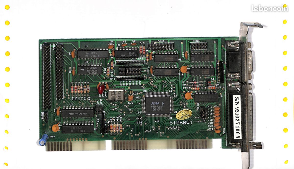 Carte Parallèle ISA 16 Bits – 1 Port – Sans Jumper – Neuve