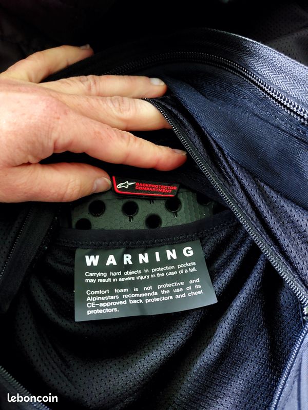 Blouson moto Alpinestars dorsale intégrée Stella Jaws Taille 40 (image 6)