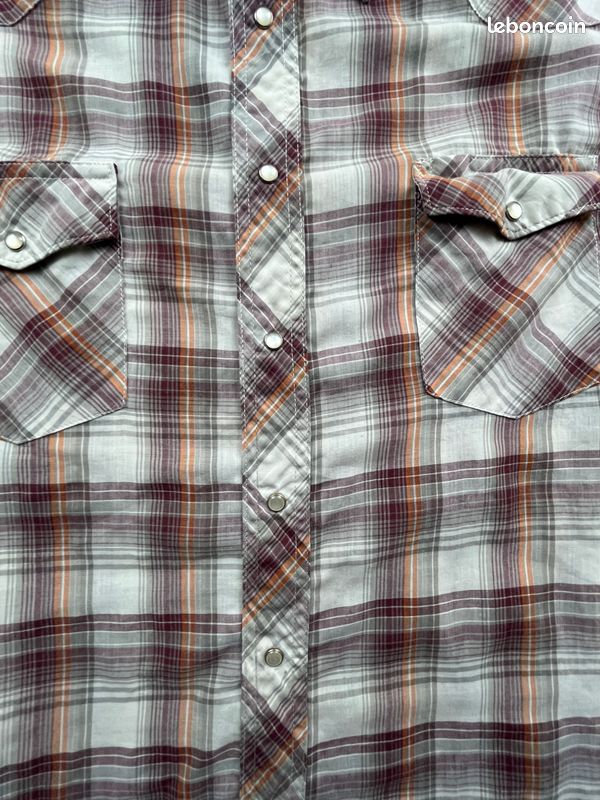 Wrangler Western Fashion Snap Chemise à carreaux brun - France