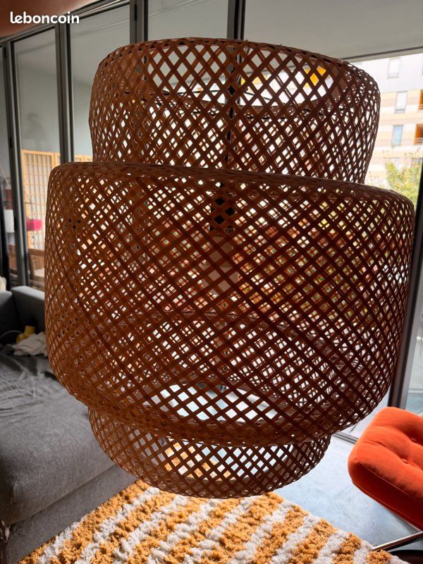 Grand lustre en rotin IKEA (image 2)