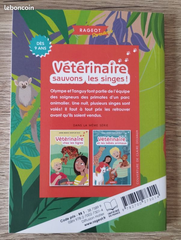 Livre Vétérinaire Sauvons les singes (image 3)