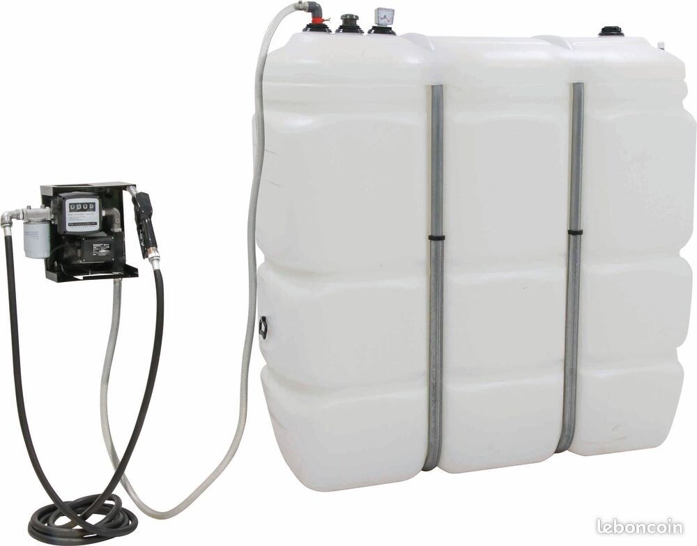 Cuve de stockage gasoil PEHD DP 1500L et station avec filtre 50 l/min - usage intérieur - livraison Offerte (image 1)