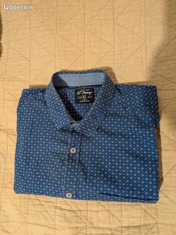 Chemise Homme KIABI Taille 43/44 - Manches Longues, Couleur Bordeaux, Coton, Neuf Sans étiquette