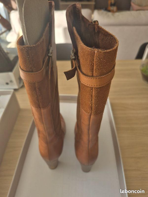 Bottes hautes marron tamaris taille 38 (image 3)