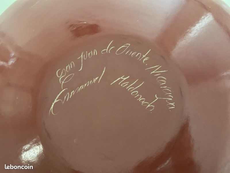 Nicaragua 🇳🇮 Magnifique Vase Emmanuel Maldonado (image 7)
