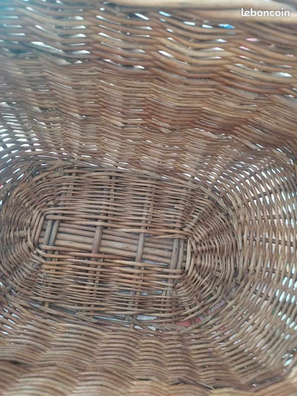 Kadax Grand Panier Osier Ovale Artisanale Main Brun (image 4)