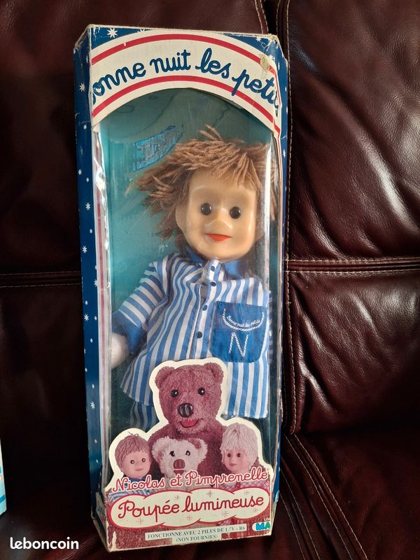 Poupée ancienne 'Nicolas' - Bonne nuit les petits 1994 pour la maison