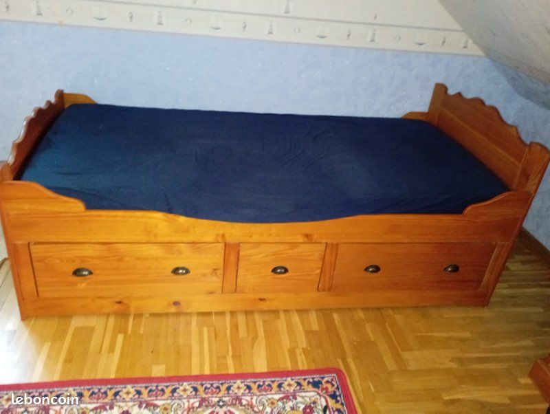 Chambre enfant complète bois massif (image 2)