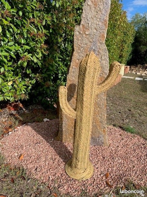 Cactus en osier neuf tresse main artisanat marocain (image 6)