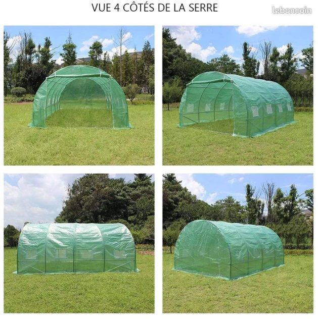 Serre jardin XXL 12m² 4x3x2m verte Serre tunnel serre maraicher serre potager (image 2)