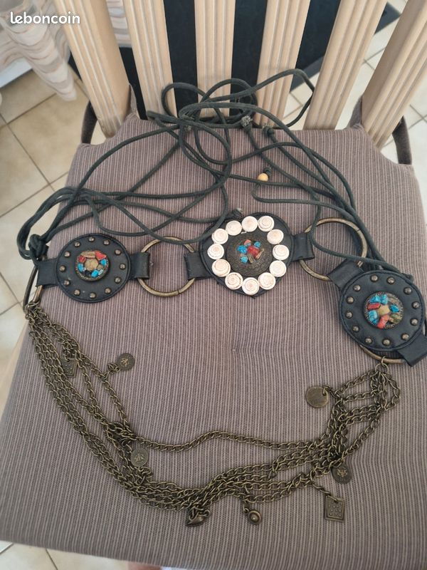 Ceinture métal et cuir (image 2)