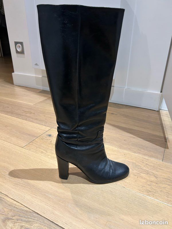 Bottes en cuir noir Minelli (image 4)