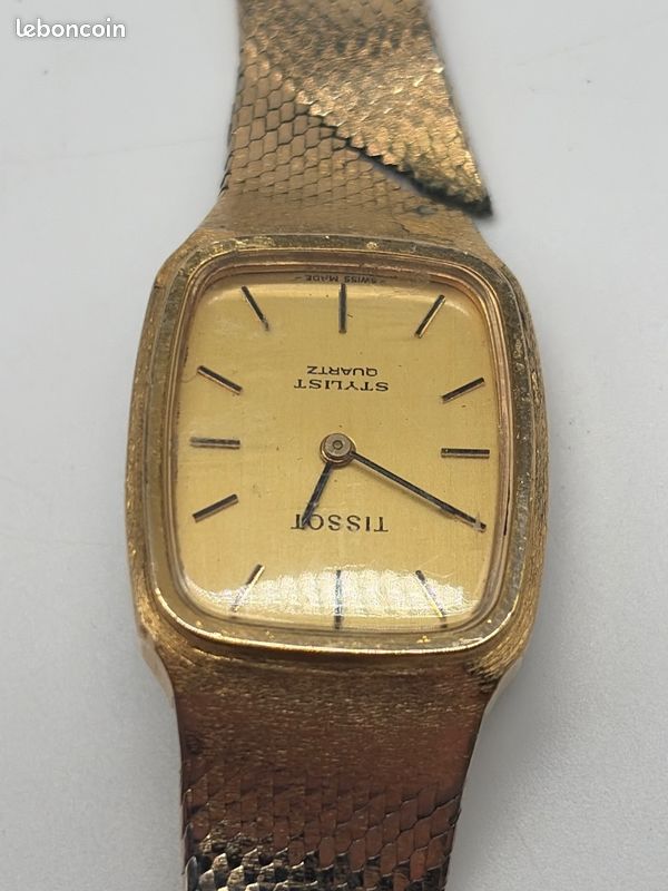 Montre Tissot Stylist Quartz vintage dorée - À restaurer - Pièce collection (image 4)