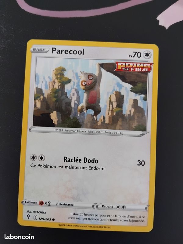 Carte pokémon parecool 129/203 (image 1)