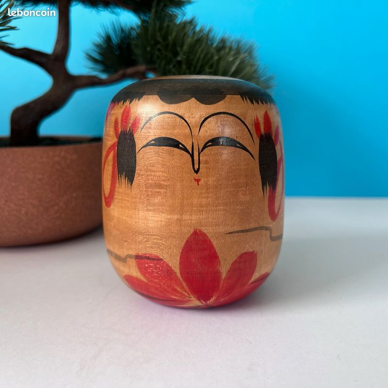 Véritable poupée japonaise Kokeshi artisanale ancienne, signée P89 | eBay