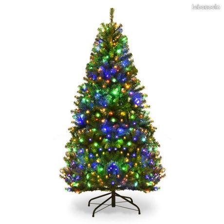 Sapin De Noël Artificiel Fibre Optique PVC Multicolore H 90 Cm - - Gamm