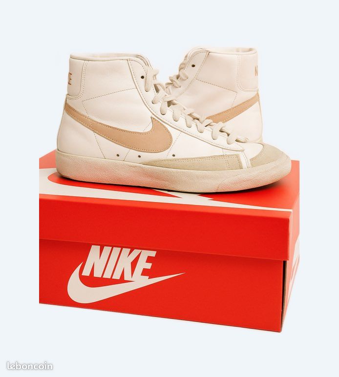 Baskets Nike Blazer montantes femme – 39 – blanc et rose Chaussures