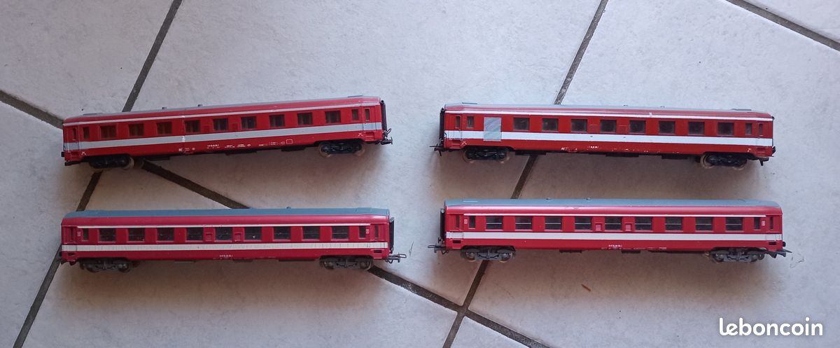 GeGe et jouef ho : lot de 4 wagons voyageurs Sncf (image 1)