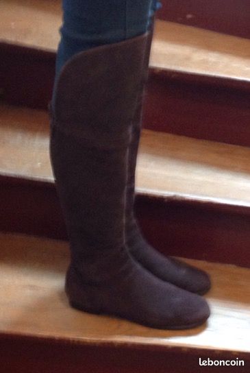Bottes hautes CUIR qui allongent les jambes T37 (image 2)