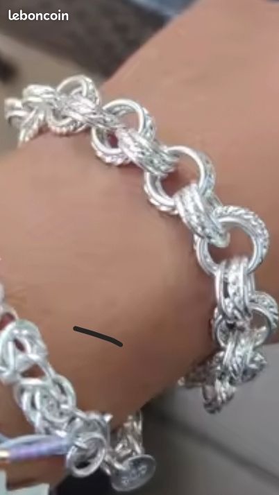 Bracelet En Argent 925 Sterling - Longueur 19 Cm - Fermoir Mousqueton - Neuf Avec étiquettes