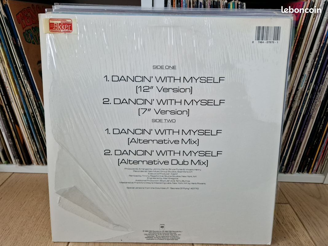 JOHNNY KEMP - Dancin' with myself (VINYLE - MAXI) New Jack Swing (image 2)