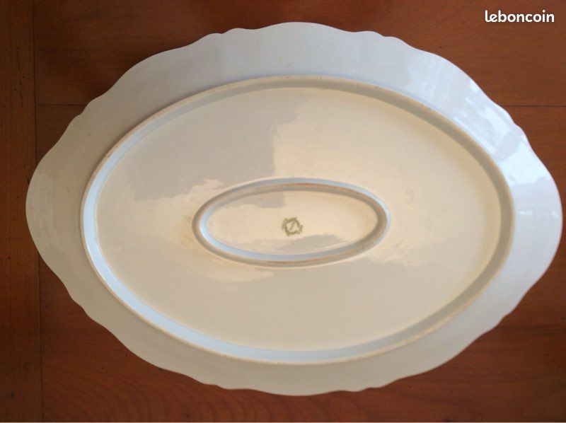 💜Vintage Chasse 1900 / Ancien Grand Plat a gibier en porcelaine ´Royal Austria´45 x 31 cm (image 2)