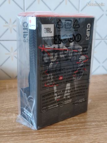 JBL Clip 3 Mini Haut-Parleur Bluetooth Portable, Noir, D'occasion