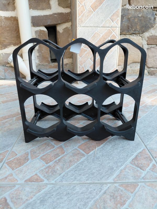 Casier à bouteilles noir (image 1)