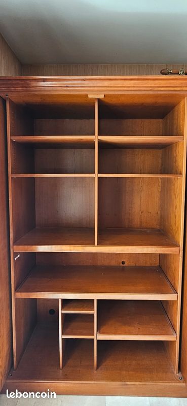 Grand meuble bureau / secrétaire en bois massif avec rangements (image 6)