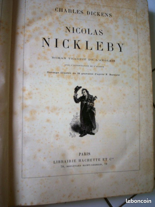 Charles dickens .nicolas nickleby. 1880. Librairie (image 3)