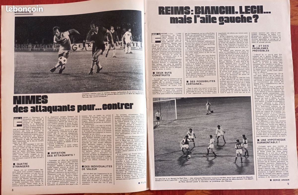 MIROIR DU FOOTBALL SHIRT MAGAZINE ACE NIMES MARSEILLE PSG