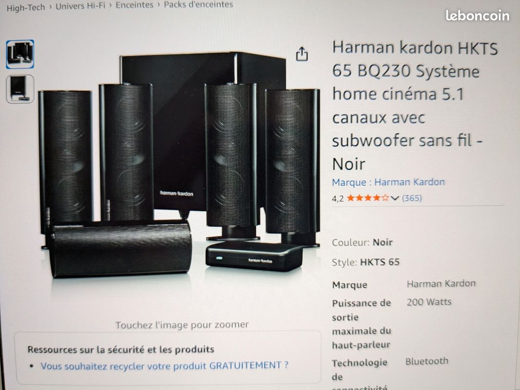 Système Home Cinéma Harman/Kardon HKTS Photo, audio vidéo