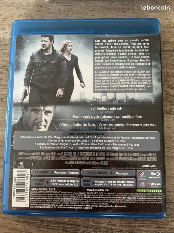 Blu-ray du film les trois prochains jours (image 3)